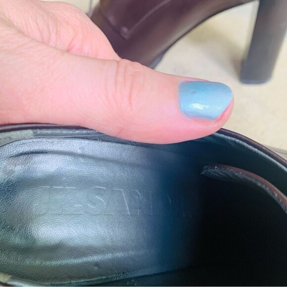 Jil Sander Dark Burgundy Lace Up  Leather Heeled Oxfords size 39 - Picture 5 of 8